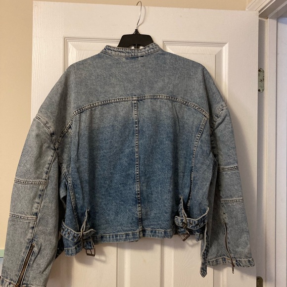 Free People/ We The Free Dia Denim Blue Jean Jacket Size X-Small and Large - Picture 9 of 12